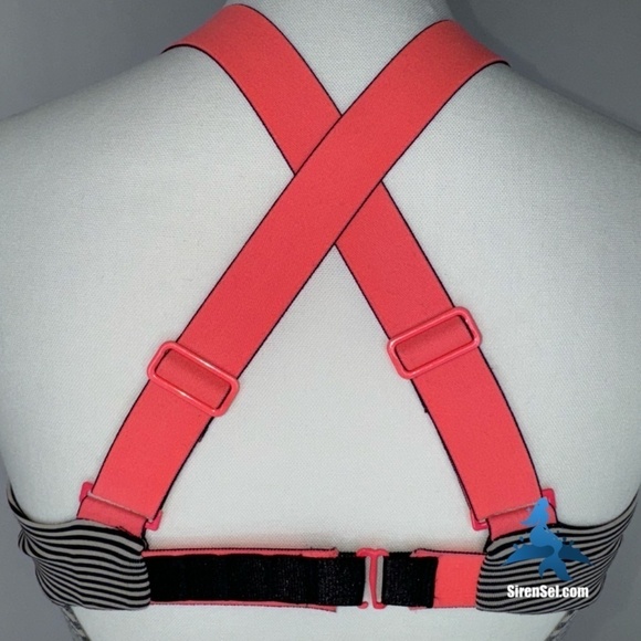 1056 lululemon Run: Catch Me Tank - Size 2 - Black/White Stripe Coral Pink - Picture 6 of 16